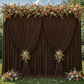 20x10ft Brown Backdrop Curtain Panels for Parties - Wrinkle Free Polyester Photo Curtain Backdrop Wedding Back Drop Fabric Drapes for Party Decorations Background for Photography by WishCare