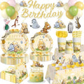 205Pcs Classic Bear Birthday Decorations Tableware Set, 25 Serves by Unknown