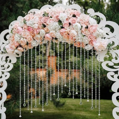24 Pcs 13 Inch Clear Acrylic Crystal Garland Strands - Image 3