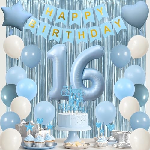 Trgowaul Light Blue Sweet 16th Birthday Decorations for Girls - Image 5
