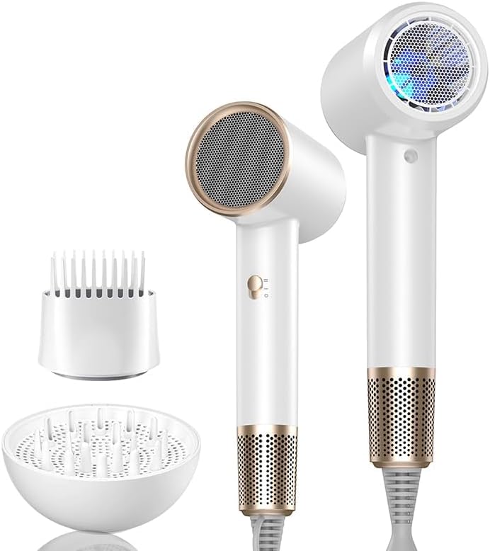 Hair Dryer Fast Dry Professional Ionic Hairdryer, Super Compact & Lightweight with Even Heat Anti-Static, Frizz-Control, Quick Drying, Energy Saving, Hairdryers for Women & Man - Image 2