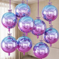 Togvu Blue Purple Round Foil Balloons 9PCS 22Inch Large 4D Gradient Balloon by Togvu