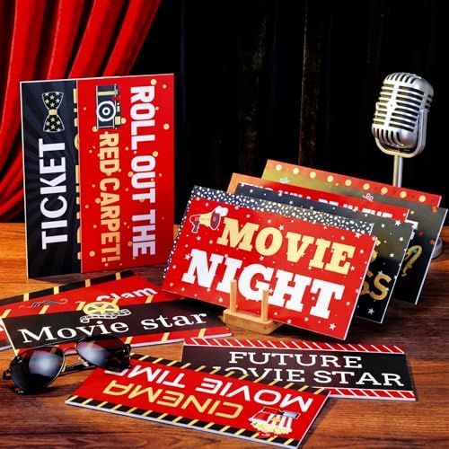 Beeveer 24 Designs Movie Party Photo Booth Props, Double Sided PVC Selfie - Image 2