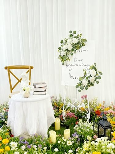 Odouzy Pack of 2 Wedding Arch, Artificial Flowers, Wedding Decor，Flower Garland Be Suited to Banquet, Party, Reception Entrance Welcome Sign and Background Decoration (Starry Sky) - Image 3