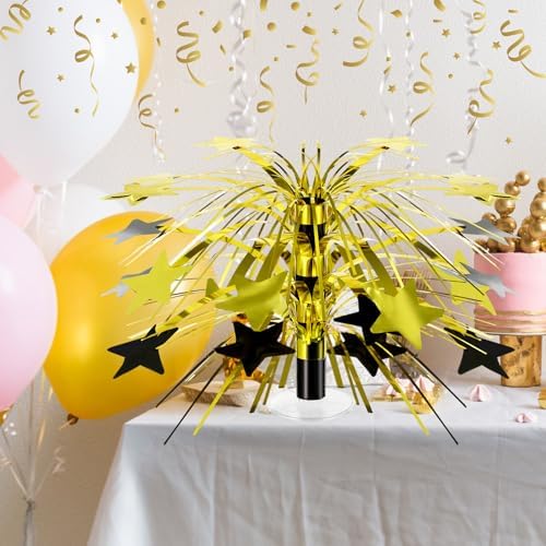 6 Pcs Star Centerpiece, Black and Gold - Image 6