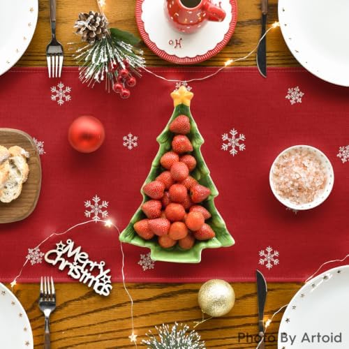 Artoid Mode Red Xmas Trees Table Runner Home Party Decor 13x72 Inch - Image 4
