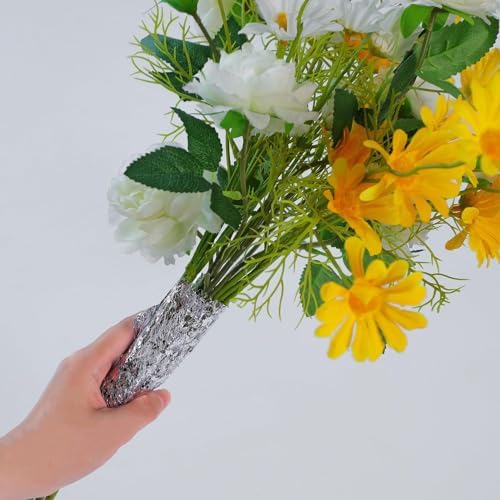 Snowkingdom Silver Table Runner, Sequin Glitter Foil Metallic Mesh Runner Roll 11 Inch x 49 Feet, Silver Table Decorations Centrepiece for Wedding Birthday Party Christmas Baby Shower - Image 6