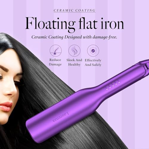 2-Inch Wide Flat Iron Hair Straightener and Curler with 20M Anions - Image 3
