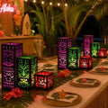 Rossesay 12 Pcs Tiki Totem Boxes Decor Hawaiian Luau Centerpieces for Table by Rossesay