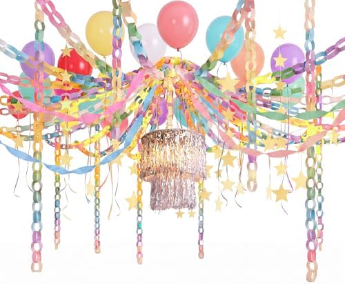 Fancy Princess Birthday Party Decor Garland, Pastel, Small, 8 Pcs by Blueweenly
