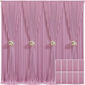 10 Panels Dusty Pink Backdrop Curtain for Wedding Parties Wrinkle Free Pink Photo Curtains Backdrop Drapes Fabric Decoration for Birthday Party Baby Shower 50ft(W) x 10ft(H) by Tao-GePartyDecorations