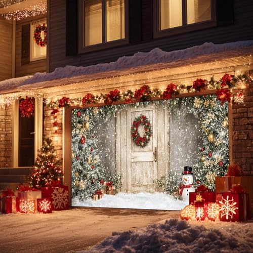 HOMETITUTE Christmas Entryway Garage Door Cover Banner 13x6ft Canvas - Image 4