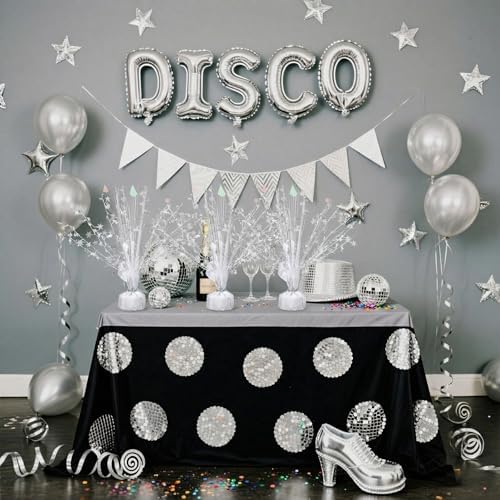 Crowye 6 Pcs White Metallic Foil Spray Centerpieces Wedding Table Decor - Image 5