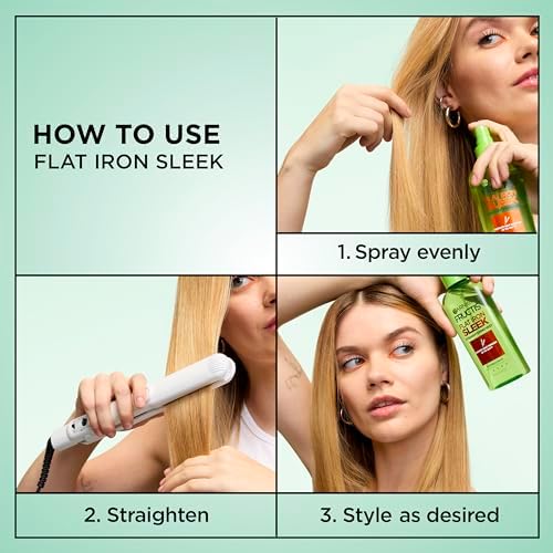 Garnier Fructis Style Flat Iron Perfector Straightening Mist for Heat Protection, Argan Oil, 6.0 Fl Oz, 3 Count (Packaging May Vary) - Image 5