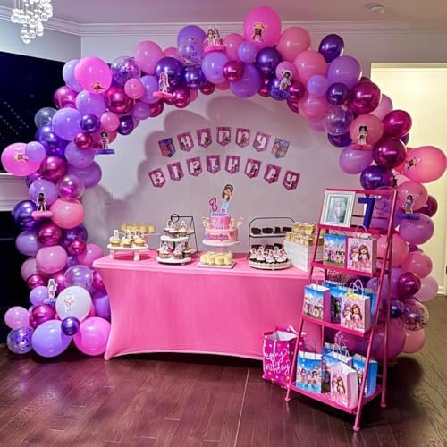 Pink and Purple Confetti Balloons 50 Pcs 12 Inch - Image 5