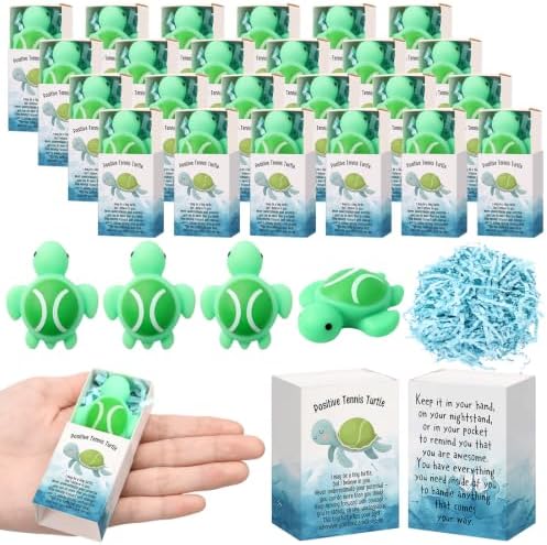 Wettarn 25 Sets Tennis Positive Gifts Sport Party Favors with Boxes by Wettarn