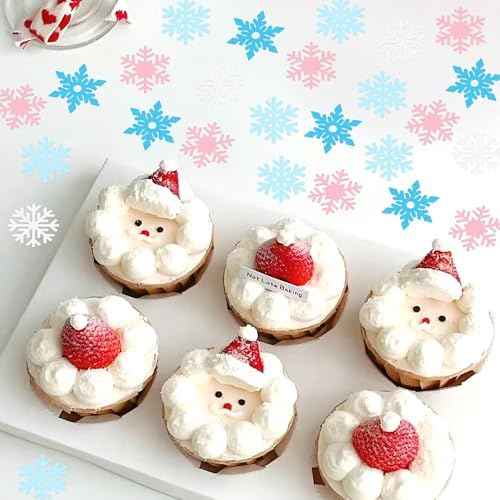 100 Pcs Snowflakes Confetti Decorations for Christmas Winter Frozen Theme Themed Party Baby Shower Confetti Paper Table Scatter - Image 2