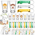 50 Sets Baby Shower Favors Shot Glasses Keychain Gifts, Safari, Mixed by Singhoow