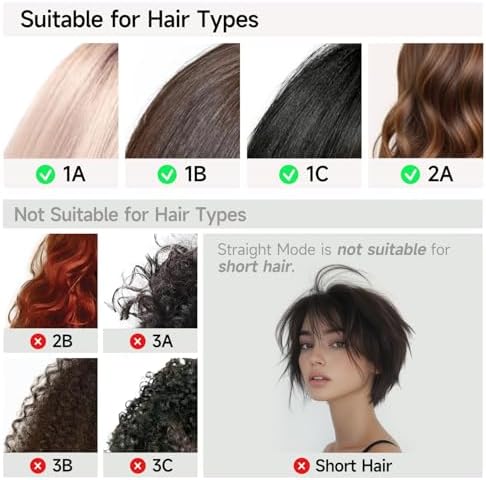 JELLYFISH Air Gap Dryer, Clamp-Free Air Straightener & Blow Dryer 2-in-1 for Fine, Wavy, Straight 1A-2B & Asian Hair, Lightweight Blowout Styler, No Heated Plates, Not for Coarse/Curly 2C-4C - Image 5
