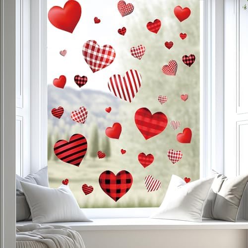 Valentines Day Decorations Window Clings, 9 Sheets, Resuable - Image 4