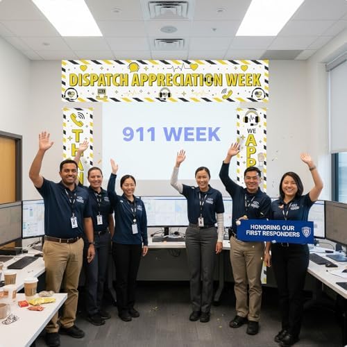 Smoothnovelty 3 Pcs Gold 911 Dispatchers Week Banner - Image 5