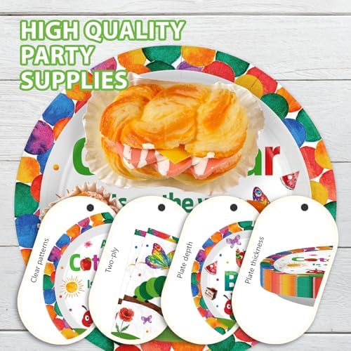 96Pcs Caterpillar Baby Shower Party Decorations, Serves 24 - Image 6