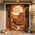 Hello Fall Vertical Door Banner 35×71 Inch Vintage Red Truck Farmhouse Harvest Decor, Autumn Pumpkin Maple Leaf Front Door Hanging Flag for Thanksgiving Outdoor Porch Home Party Seasonal Decoration by Unknown