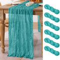 Teal Blue Table Runner Fall Cheesecloth Table Runner Dinning Decor, 6 Pack by MLMC