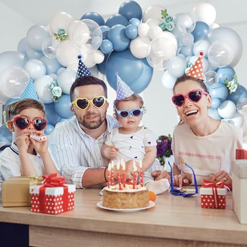 Dusty Blue Balloon Arch Kit 155Pcs Light Blue and White Clear Balloons Different Size for Wedding Birthday Baby Shower Gender Reveal Bridal Party Decorations - Image 6
