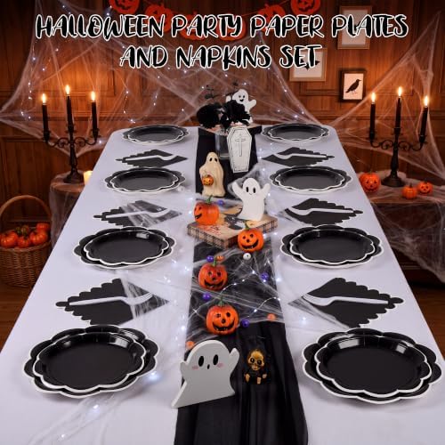 96 Pcs Halloween Party Paper Plates and Napkins Party Supplies for 24 Guest - Image 5