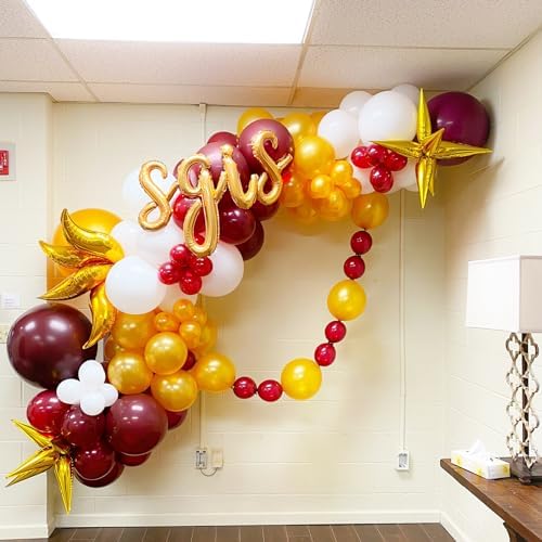 Voircoloria 66pcs Burgundy Maroon Latex Party Balloons, 12inch - Image 4