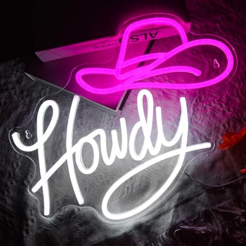 Cowboy Hat Neon Sign Howdy Neon Sign for Wall Decor Dimmable - Image 2