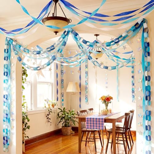 TaoBary Blue Party Decorations 400 Sheet Paper Chain, Ocean, Same Size - Image 2