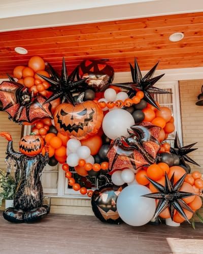 Orange and White Balloon Arch Kit, ADOINBY 140Pcs White and Orange Balloons Confetti Balloon 18 12 10 5 Inch Different Size Balloons for Baby Shower Halloween Birthday Anniversary Party Decoration - Image 7