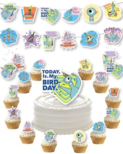 Pigeon Party Decorations Willems Birthday Supplies Cake Topper (Party Kit) - Image 4