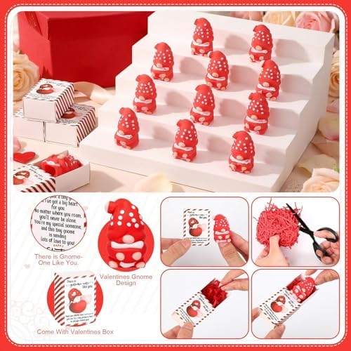 24 Sets Valentines Gnome Gifts Stress Ball with Boxes - Image 3