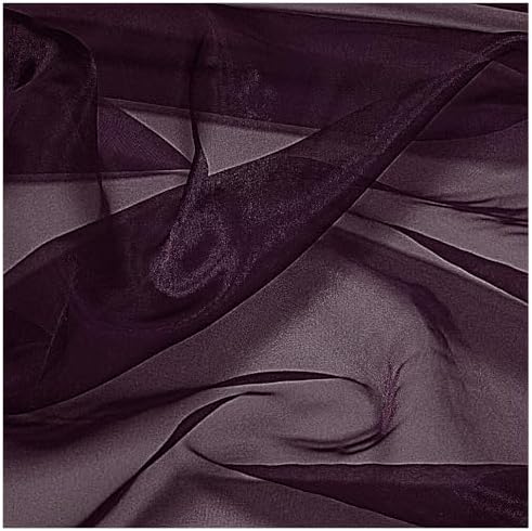 95 Yard Organza Fabric 44" Wide for Wedding Event Décor - Plum - Image 4