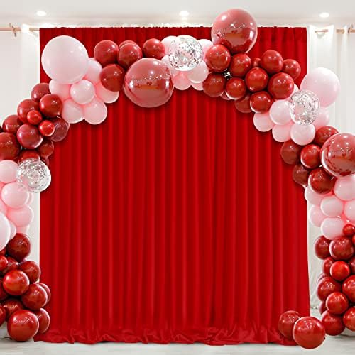 Red Backdrop Curtains 10ftx10ft Christmas Polyester Photo Drapes - Image 6