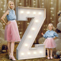 4FT Light Up Marquee Letter Z - Large Foam Board Mosaic Kit by Teebloom