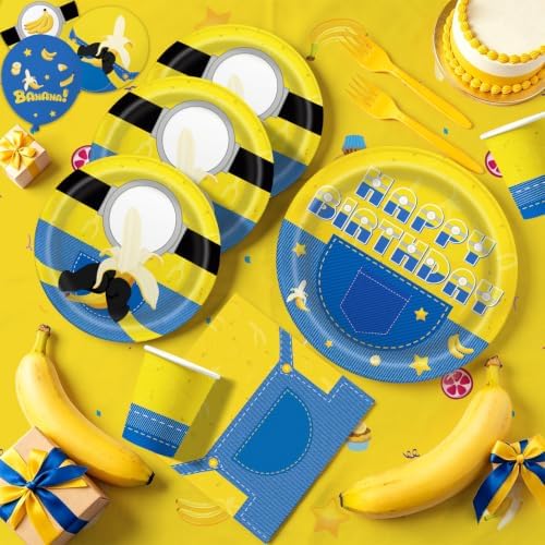 140pcs Birthday Party Decorations Banana Theme Tableware Set for 20 Guests - Image 5