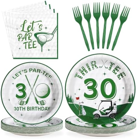 Grencian 96Pcs Golf 30th Birthday Party Decorations, Serve 24 by Grencian
