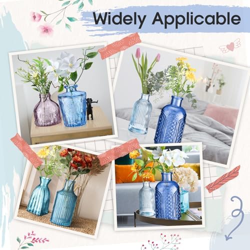 Yaomiao 30 Pcs Glass Bud Vases Centerpieces, Blue Series - Image 3