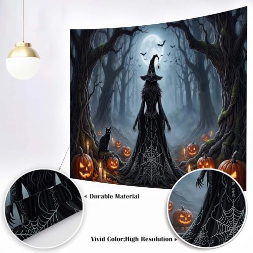 12x10ft Halloween Witch Forest Backdrop Photo Background Party Decoration - Image 7