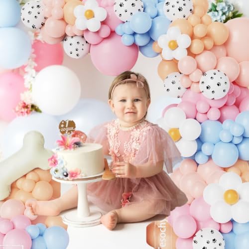 190Pcs Blue Balloon Garland Arch Kit,Dog Paw Birthday Party Decorations - Image 5