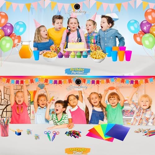 Grandipity Plastic Table Cloth Disposable 12 Pack 54” x 108” Rectangle - Image 4