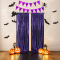 PartyDelight Purple Sequin Backdrop Curtains 2x8ft 2 Panels by PartyDelight