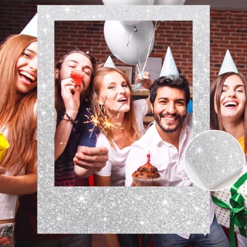 Beeveer 32 x 24 in Large Photo Booth Selfie Frame Props, Silver Vertical by Beeveer