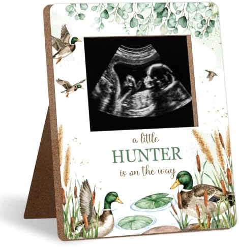 Mallard Duck Baby Shower Decor Frame, Duck Hunting Baby Shower Party Supplies, for Expecting Parents-to-Be Keepsake Gifts, Pregnancy Sonogram Frame Keepsake, Gender Reveal Present by Unknown
