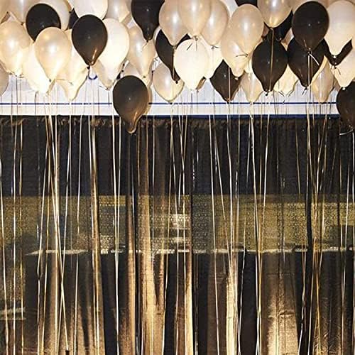 PartyWoo Gold Crepe Paper Streamers 6pcs 492 FT Silver Black Streamers - Image 6