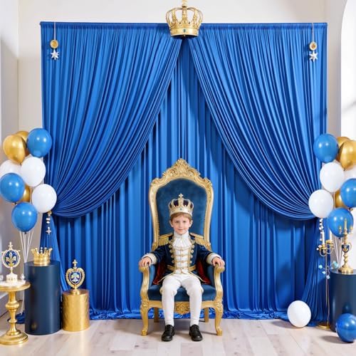50x12 ft Royal Blue Backdrop Curtains for Weddings, Birthdays and Photos - Image 6